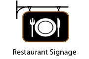 Signage for restaurant in Dubai